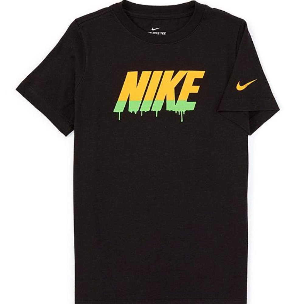 Nike Paint Drip Logo T-Shirt - Boy's Size Medium